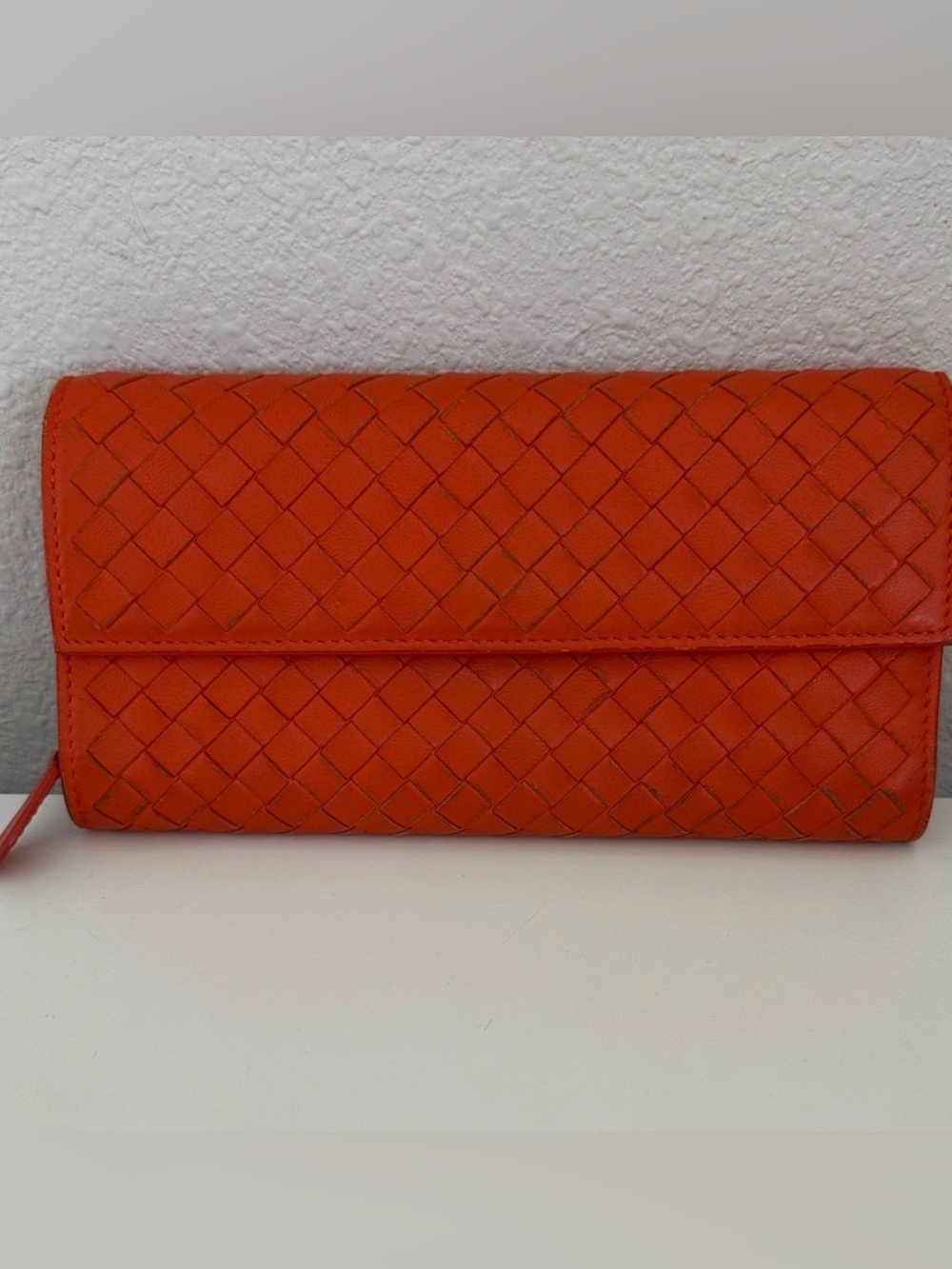 Bottega Veneta Orange Wallet